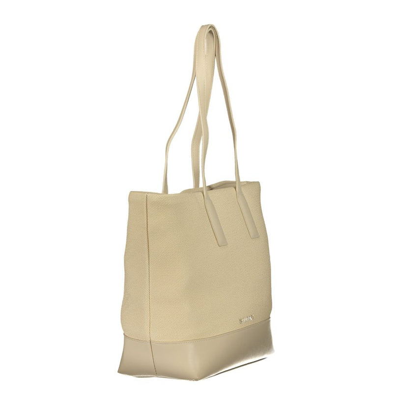Mario Valentino Beige Polyurethane Women's Shoulder Bag