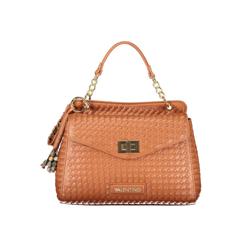 Mario Valentino Brown Polyurethane Handbag for Women