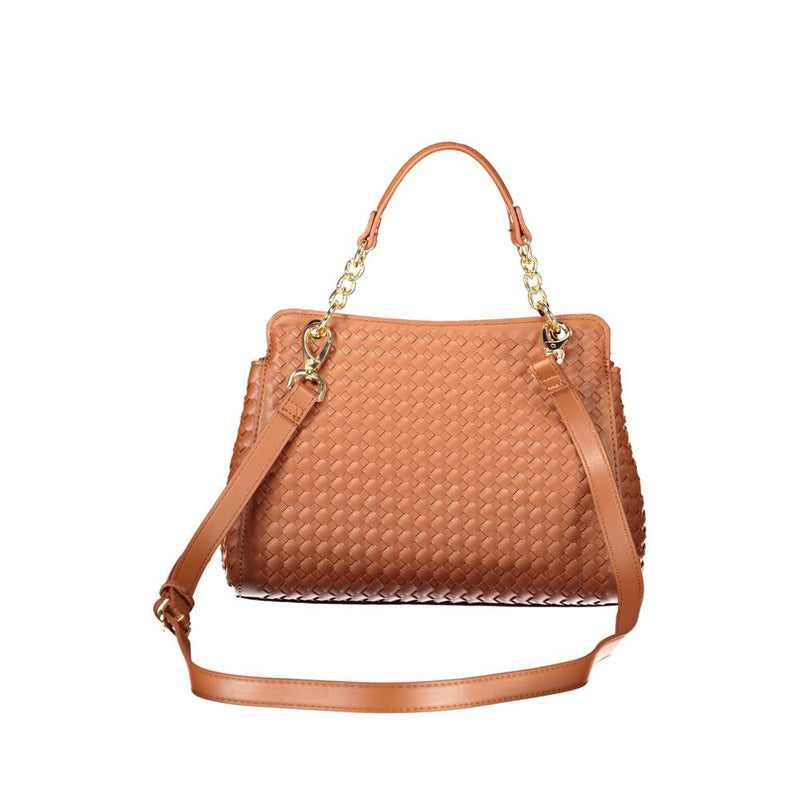 Mario Valentino Brown Polyurethane Handbag for Women