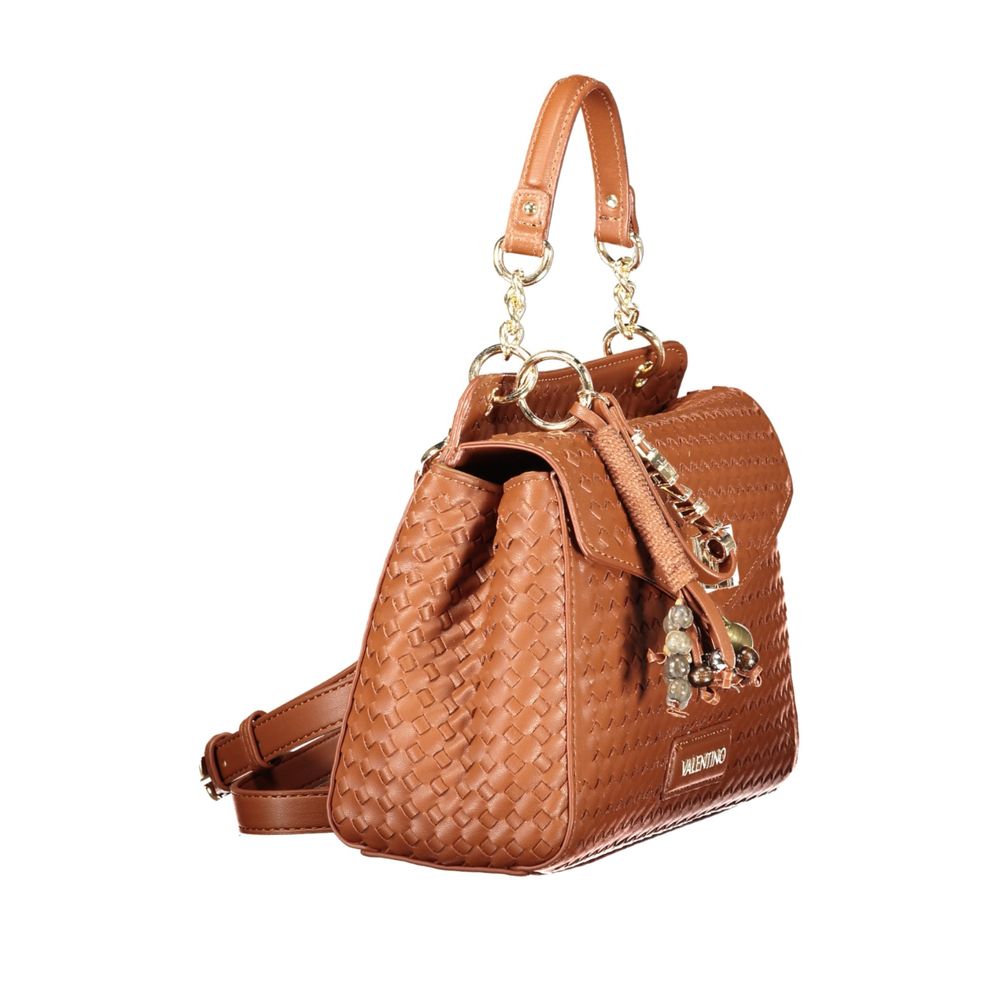 Mario Valentino Brown Polyurethane Handbag for Women