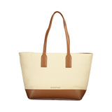 Mario Valentino Beige Polyurethane Women's Shoulder Bag