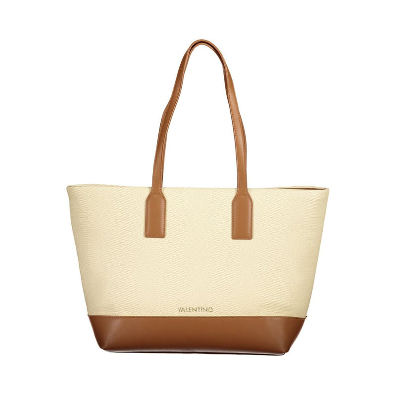 Mario Valentino Beige Polyurethane Women's Shoulder Bag
