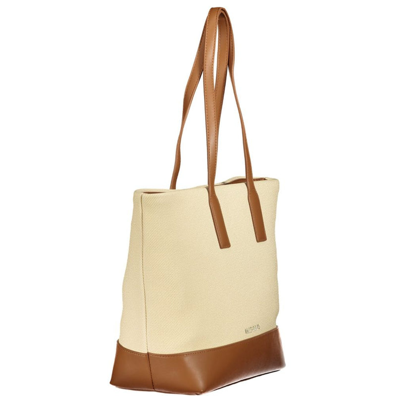 Mario Valentino Beige Polyurethane Women's Shoulder Bag