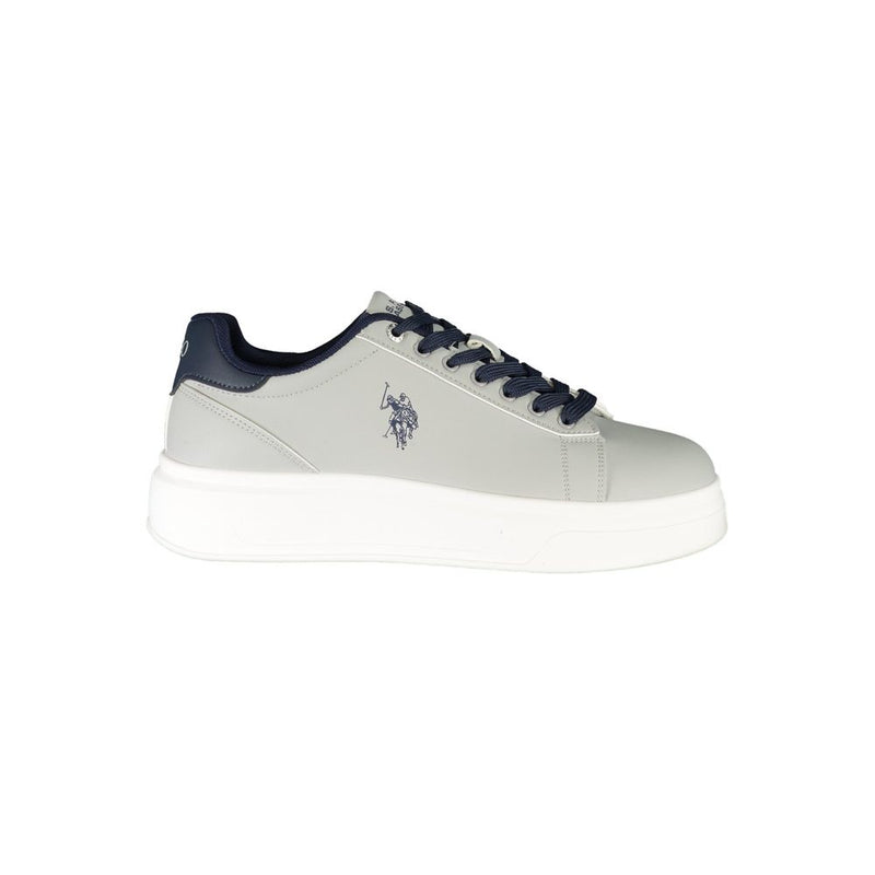 U.S. POLO ASSN. Gray Polyester Men's Sneaker - Stylish Comfort