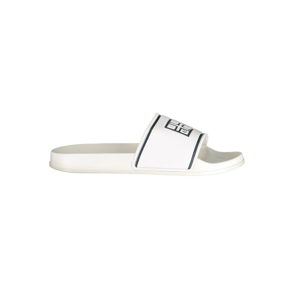 Norway 1963 White Polyurethane Men's Slipper with Blue Details