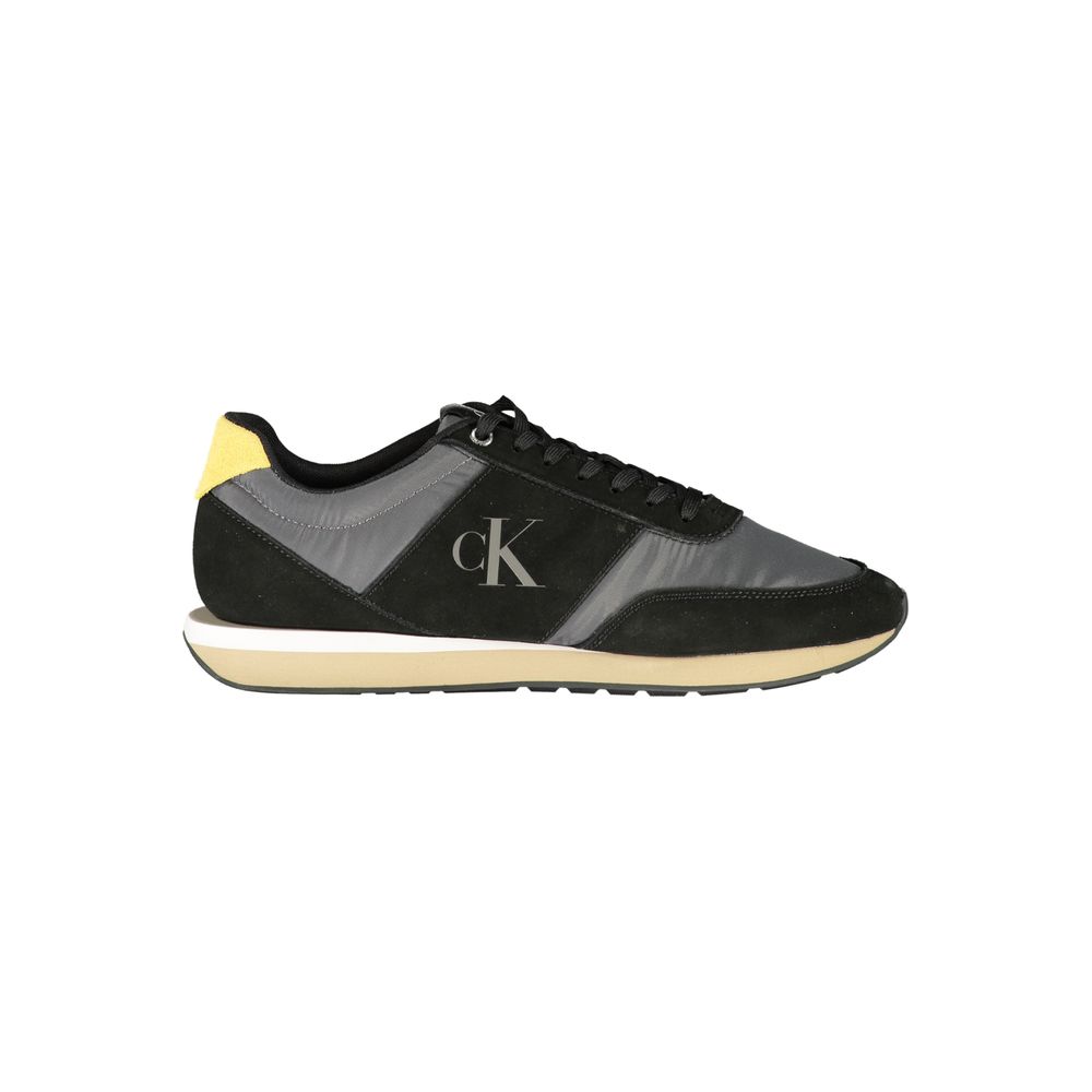 Calvin Klein Black Polyester Men's Sneaker - Stylish & Sustainable