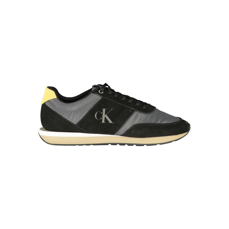 Calvin Klein Black Polyester Men's Sneaker - Stylish & Sustainable