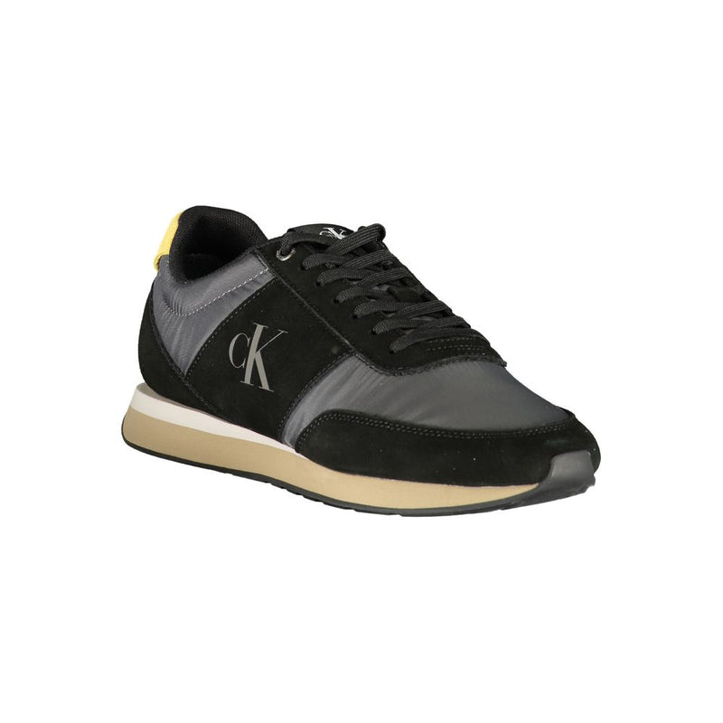 Calvin Klein Black Polyester Men's Sneaker - Stylish & Sustainable