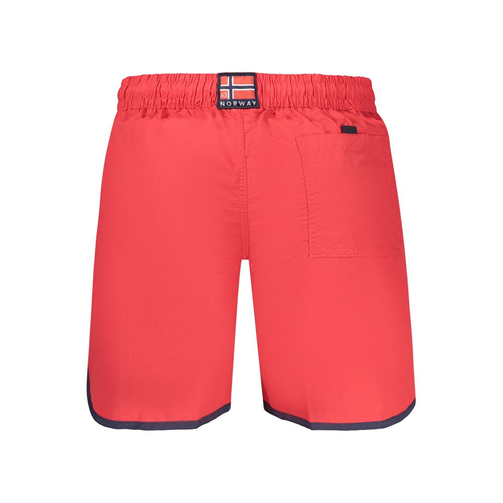 Norway 1963 Rosso Polyamide Men's Swim Shorts - Red