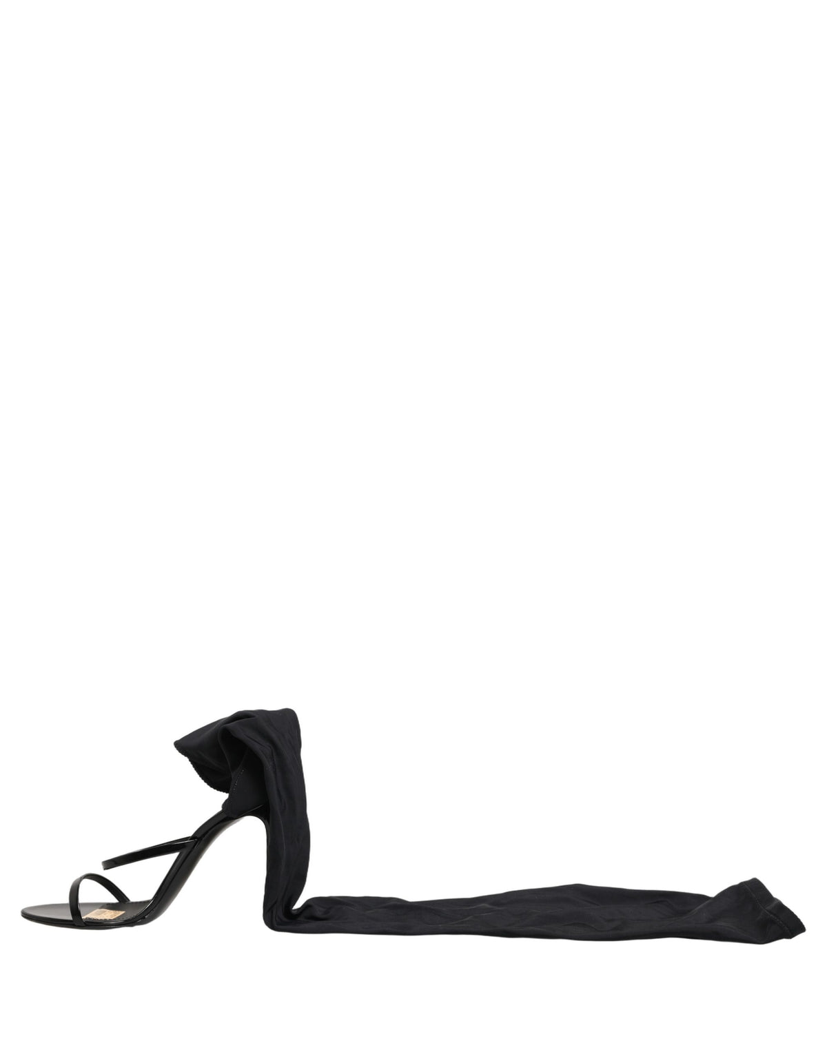 Dolce & Gabbana Stiletto Sandals Socks Knee High Boots - Black