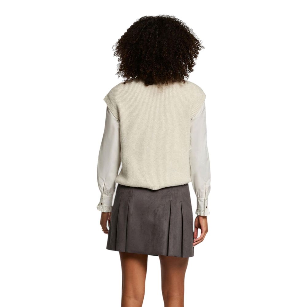 Morgan De Toi 252-MSARA Beige Sleeveless Sweater for Women