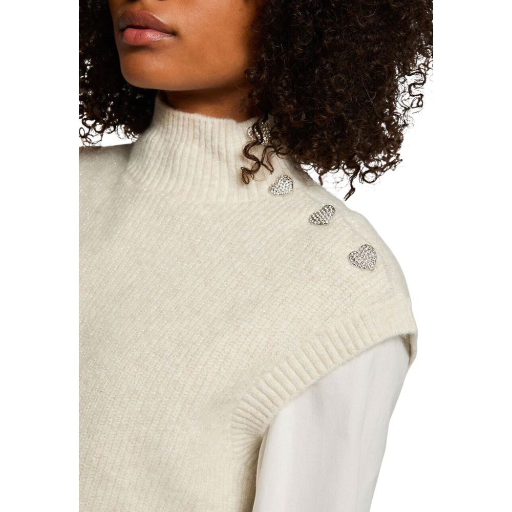 Morgan De Toi 252-MSARA Beige Sleeveless Sweater for Women