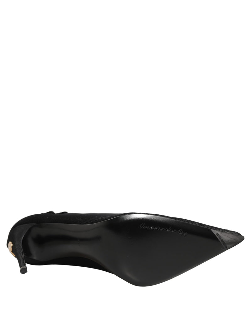 Dolce & Gabbana Black Over The Knee Sock Pumps Boots