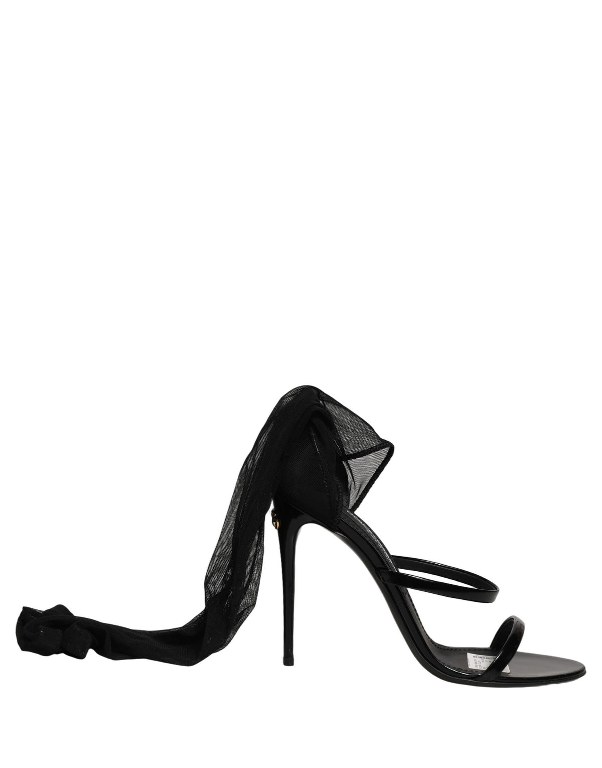 Dolce & Gabbana Stiletto Sandals Socks Knee High Boots - Black