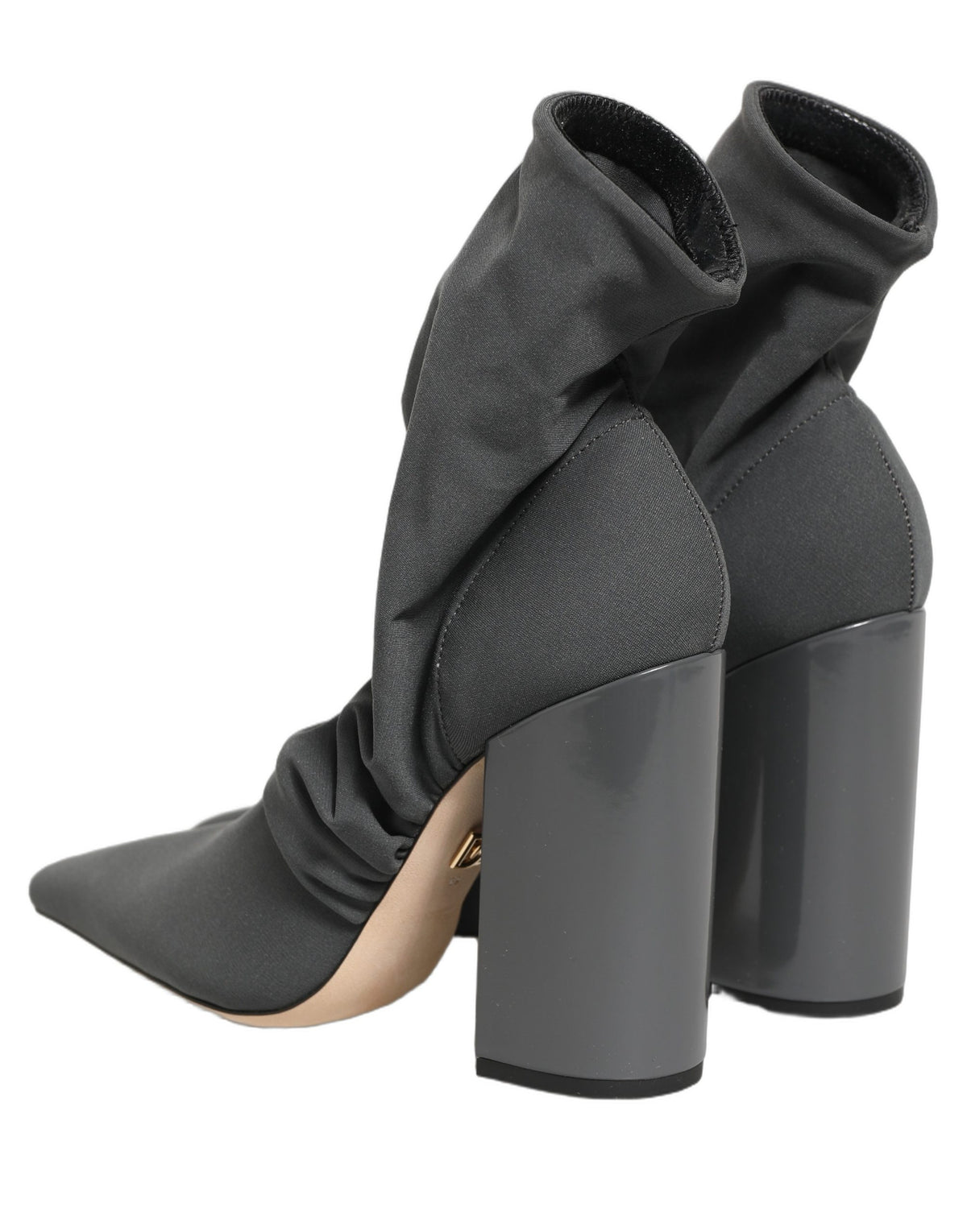 Dolce & Gabbana Gray Stretch Socks Heels Ankle Boots
