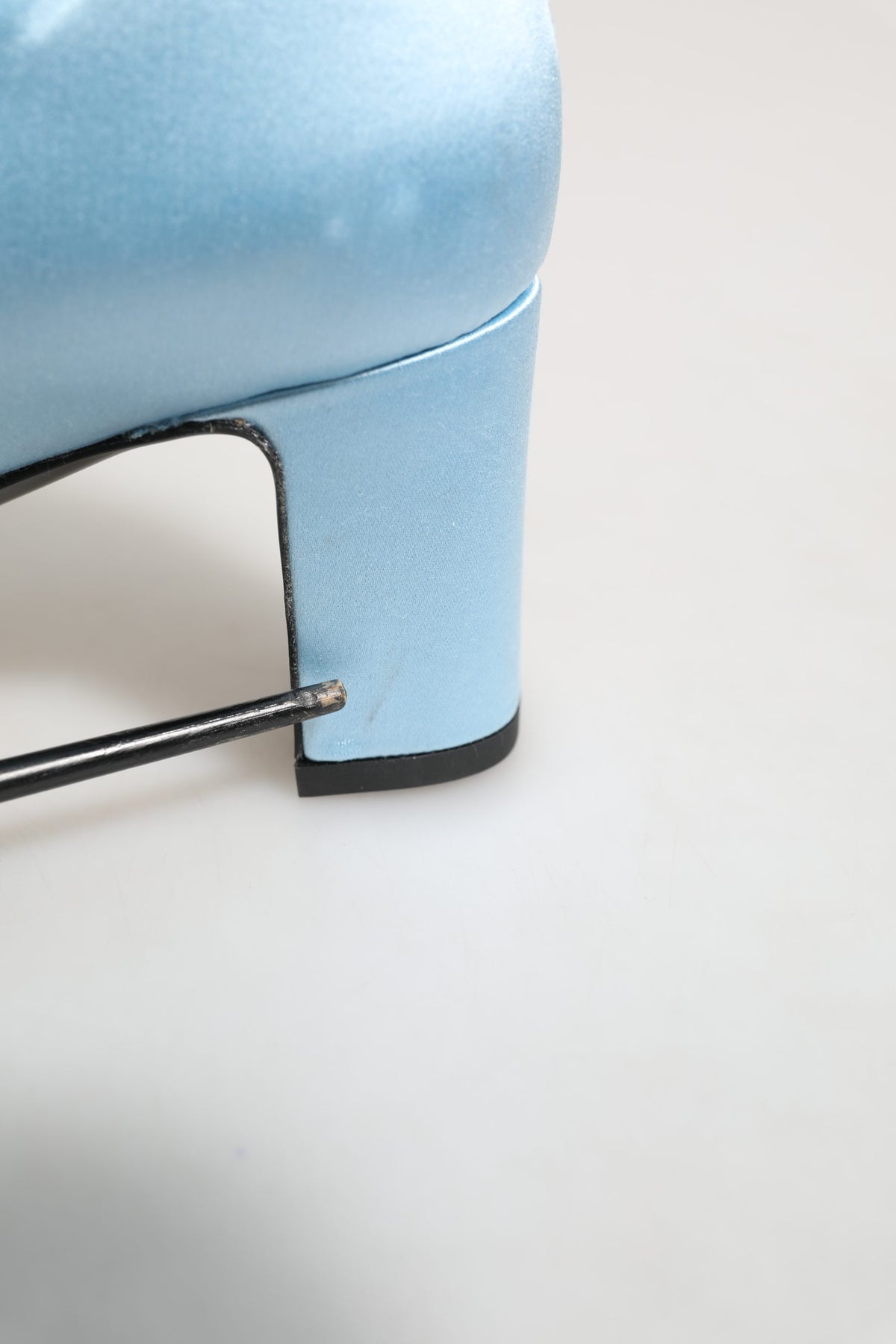 Dolce & Gabbana Light Blue Satin Knee High Boots