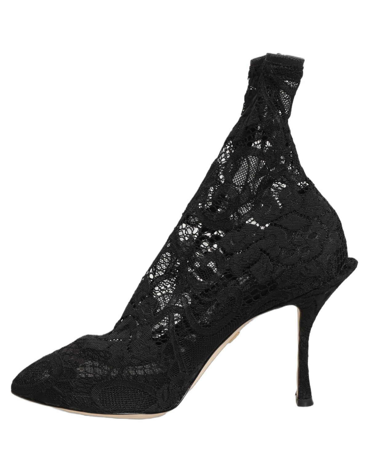 Dolce & Gabbana Taormina Lace Black Socks Boots for Women
