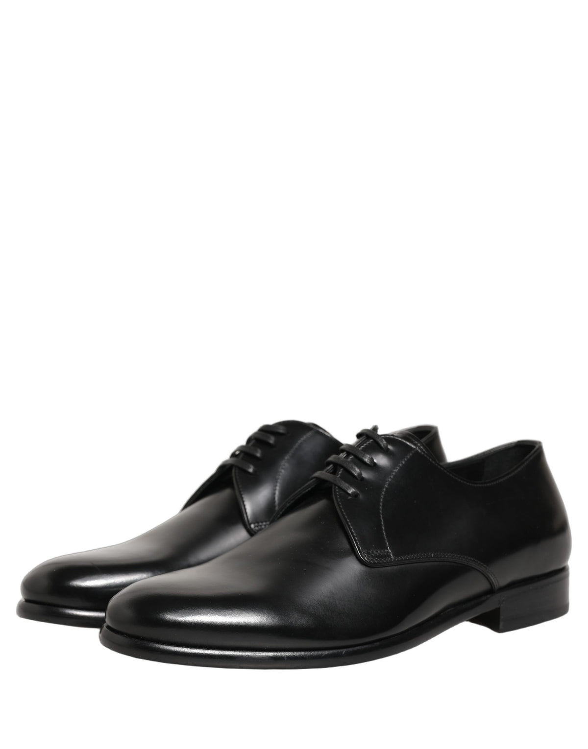 Dolce & Gabbana Black Leather Lace Up Derby Dress Shoes