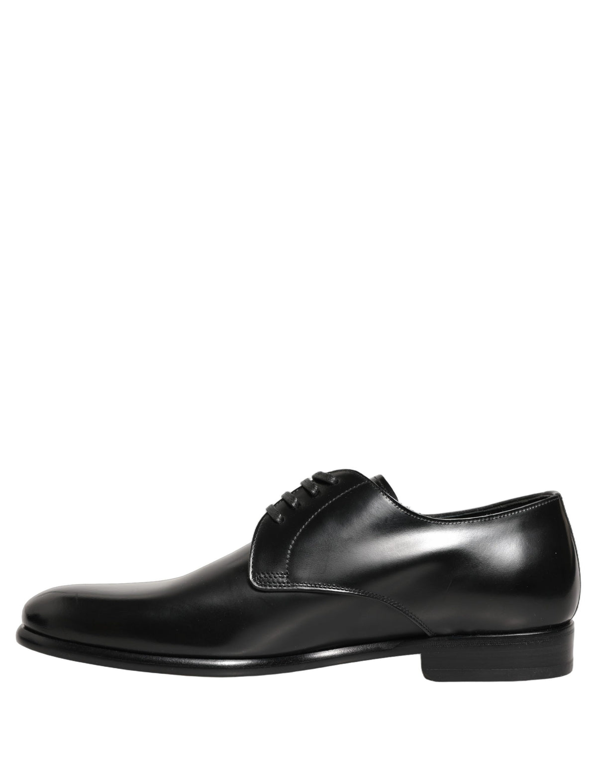 Dolce & Gabbana Black Leather Lace Up Derby Dress Shoes