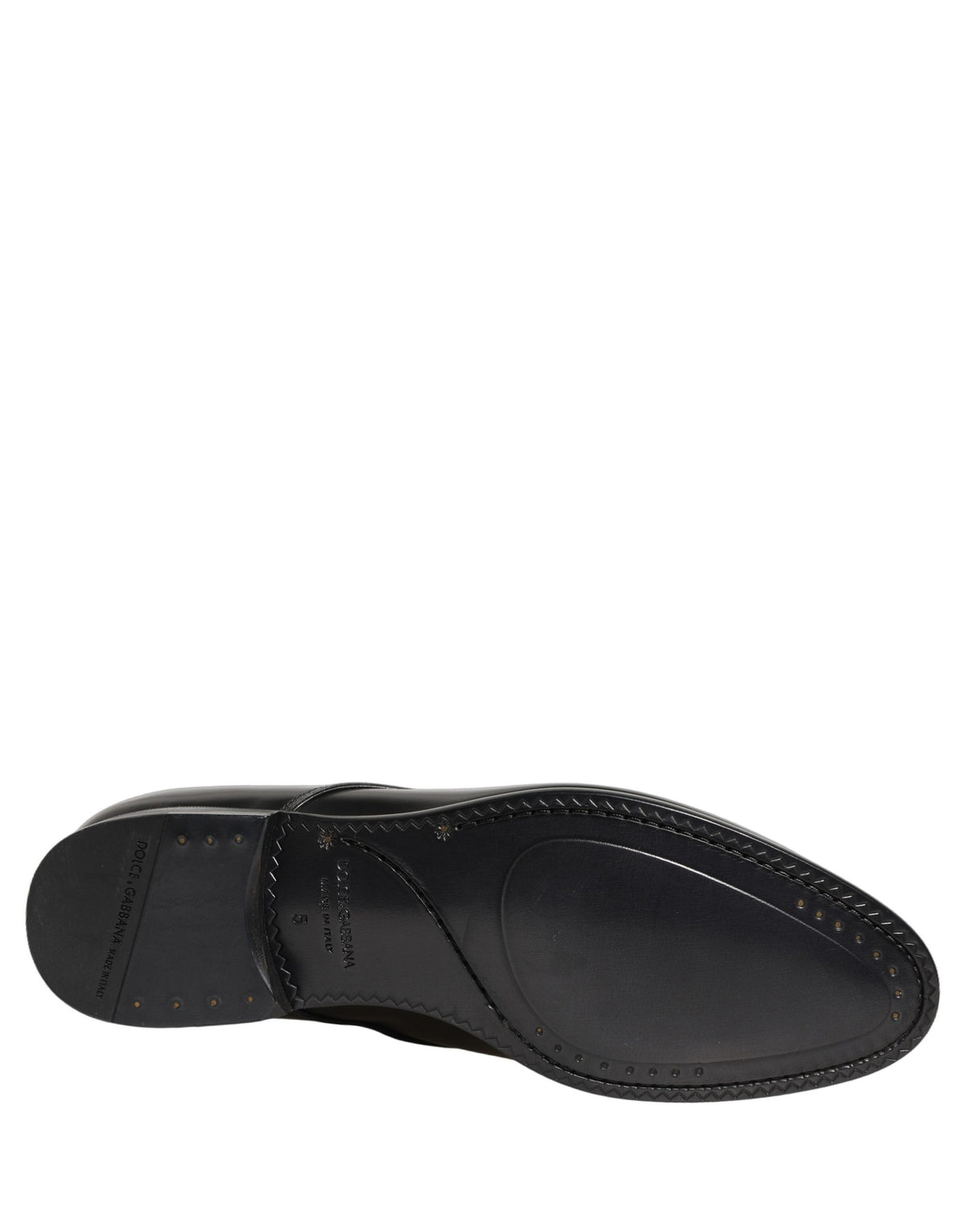 Dolce & Gabbana Black Leather Lace Up Derby Dress Shoes