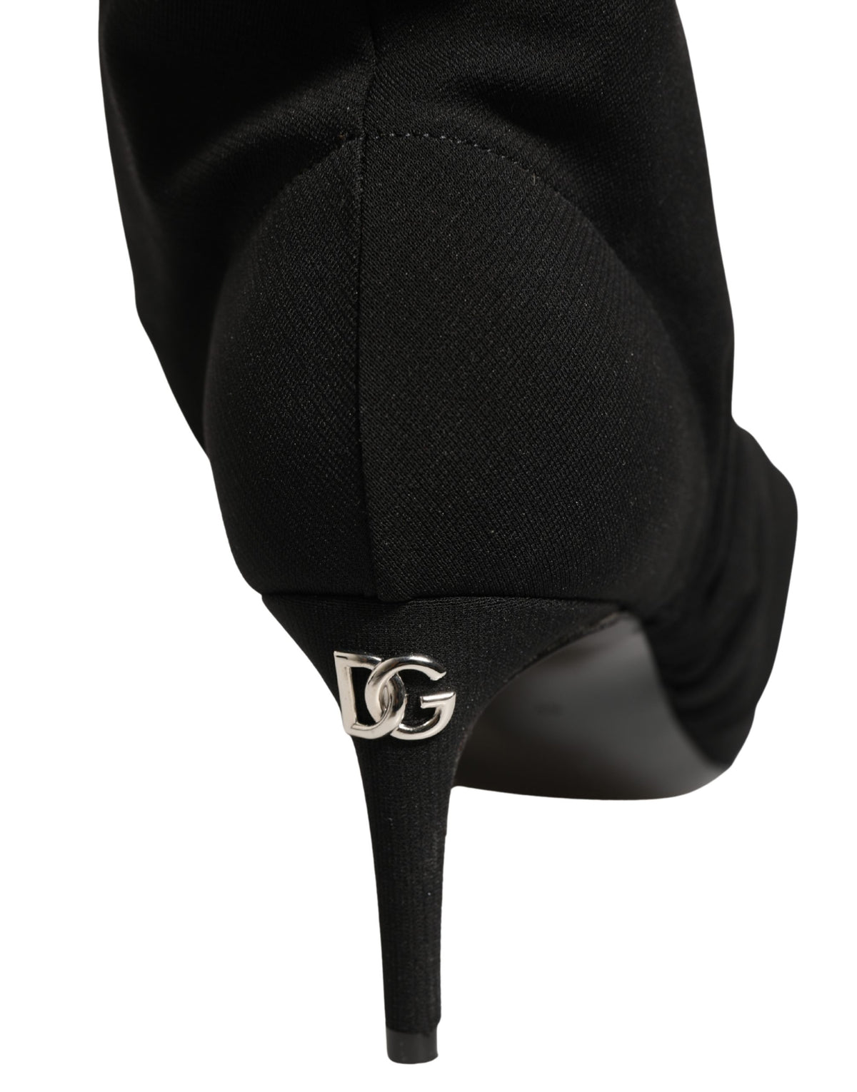 Dolce & Gabbana Black Stretch Socks Heels Ankle Boots