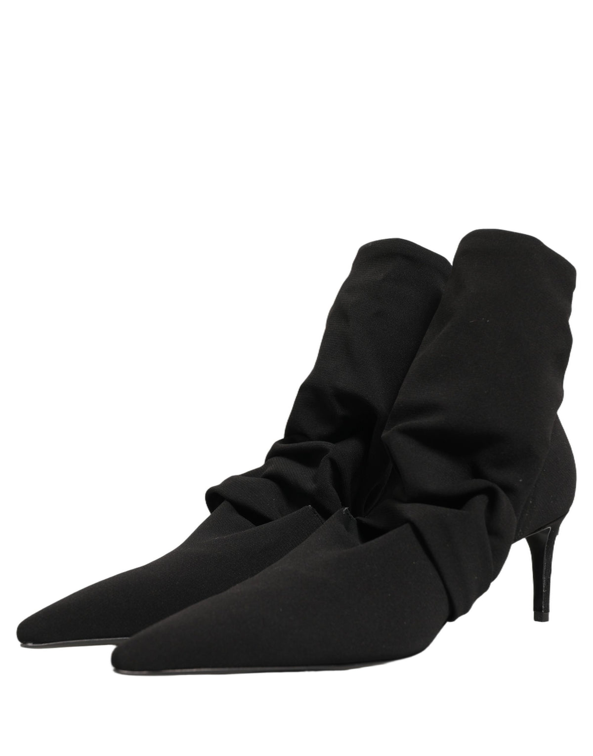 Dolce & Gabbana Black Stretch Socks Heels Ankle Boots