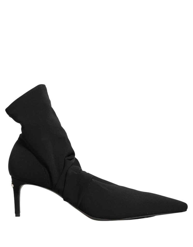 Dolce & Gabbana Black Stretch Socks Heels Ankle Boots