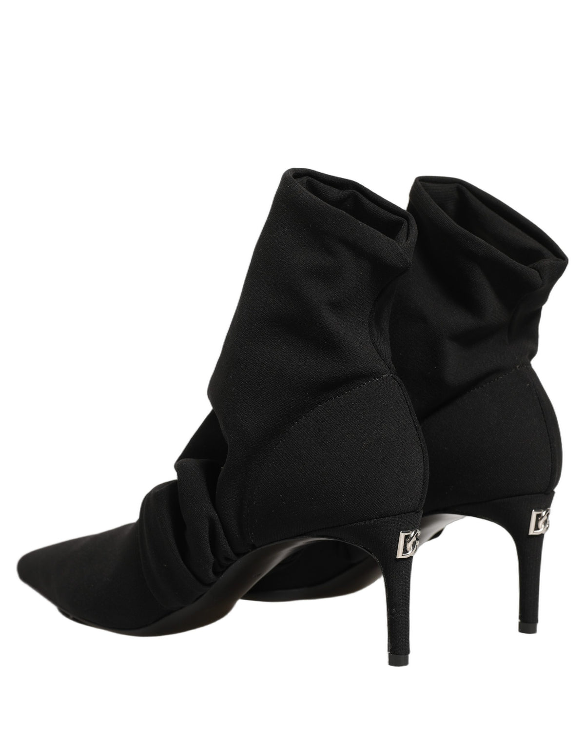 Dolce & Gabbana Black Stretch Socks Heels Ankle Boots