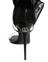 Dolce & Gabbana Black Stiletto Socks Boots for Women