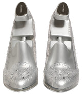 Dolce & Gabbana CINDERELLA Floral Crystal Heels - Clear