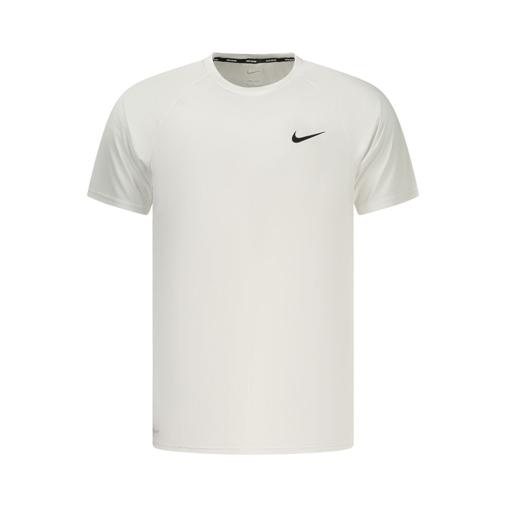 Nike White Polyester Men's T-Shirt - DRI-FIT Performance