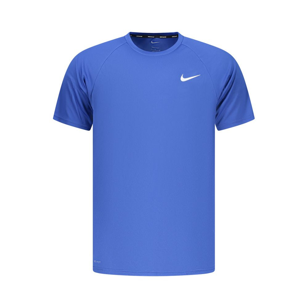 Nike Blue Polyester Men's T-Shirt with Dri-FIT Technology