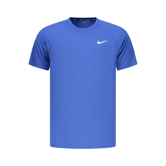 Nike Blue Polyester Men's T-Shirt with Dri-FIT Technology