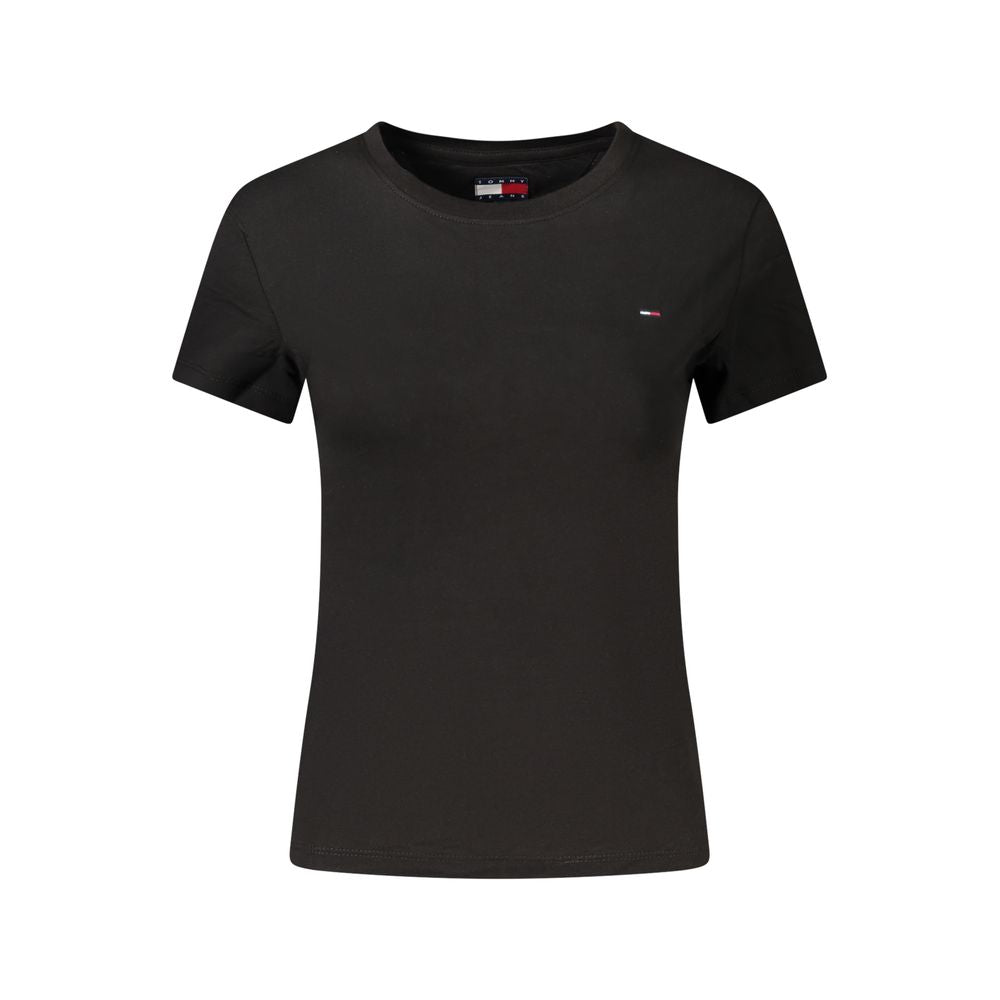 Tommy Hilfiger Black Cotton Women's T-Shirt - Stylish & Comfortable