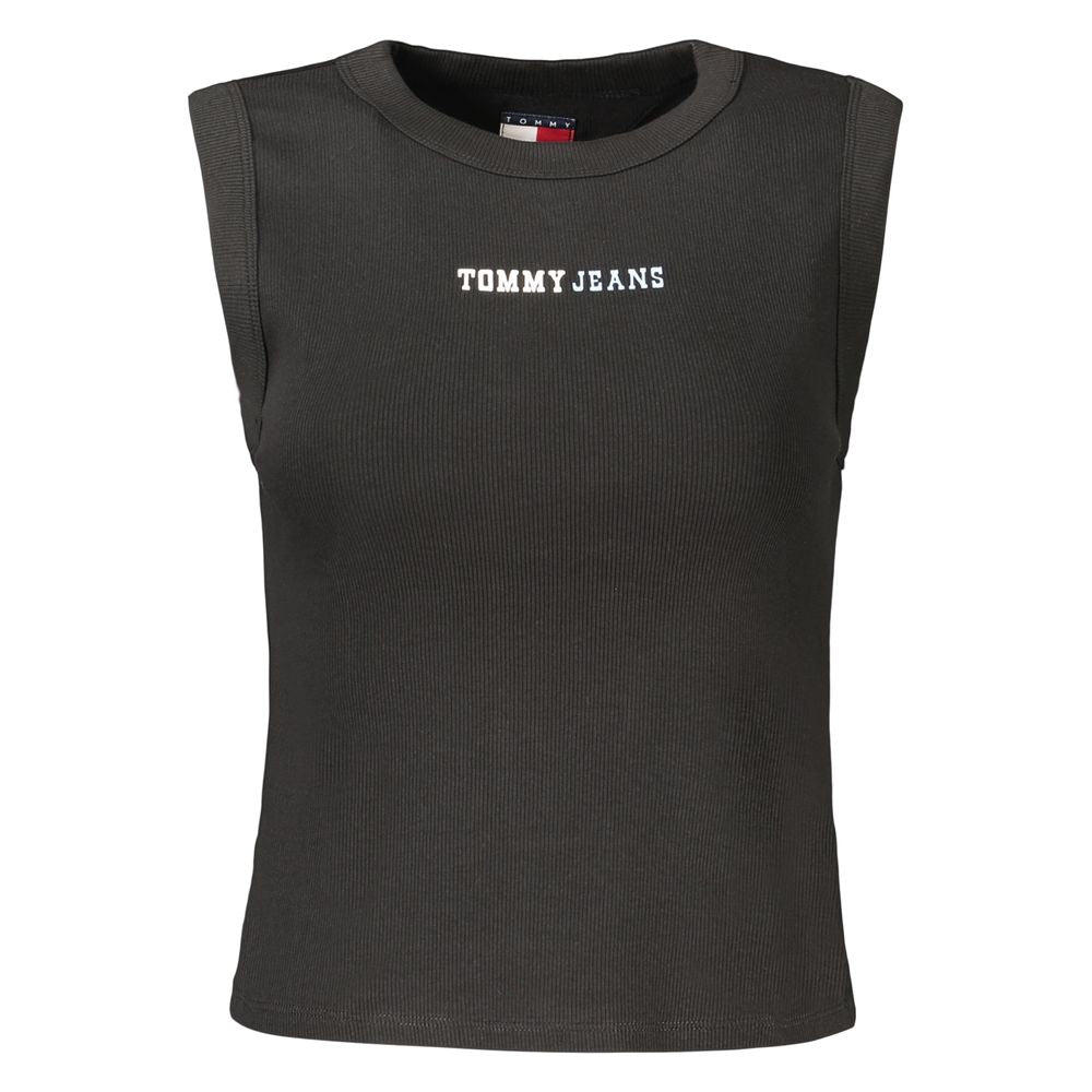 Tommy Hilfiger Black Cotton Women's Tank Top - Stylish & Sustainable