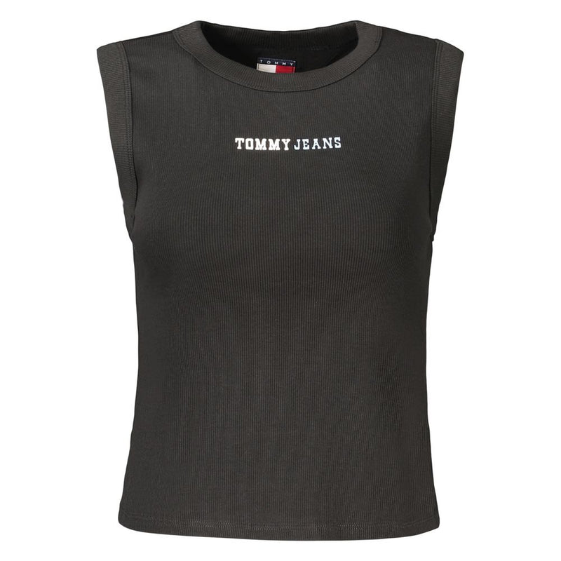 Tommy Hilfiger Black Cotton Women's Tank Top - Stylish & Sustainable