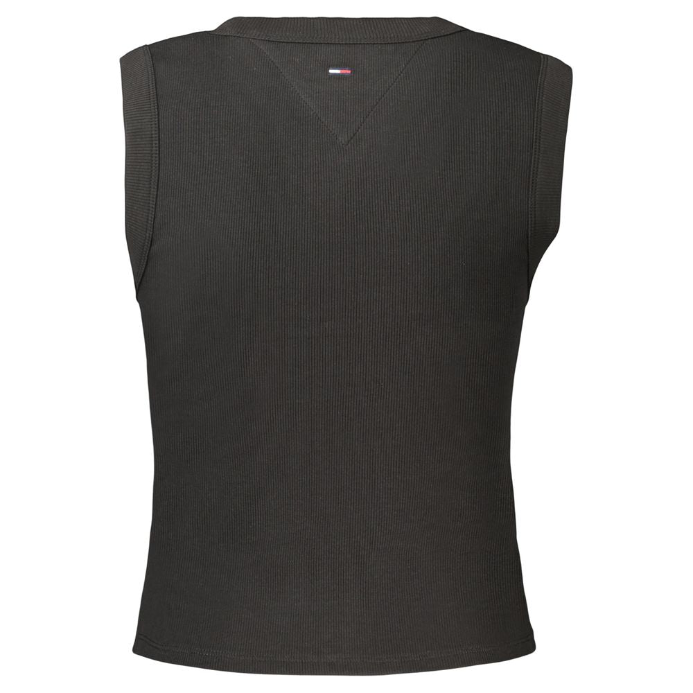 Tommy Hilfiger Black Cotton Women's Tank Top - Stylish & Sustainable