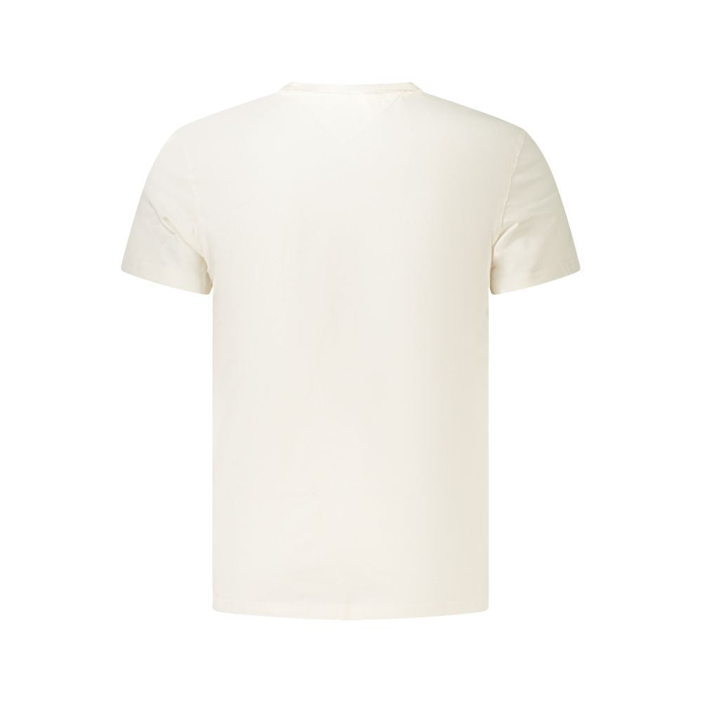 Tommy Hilfiger White Cotton T-Shirt - Slim Fit Crew Neck