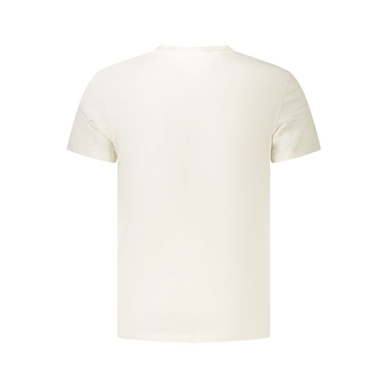 Tommy Hilfiger White Cotton T-Shirt - Slim Fit Crew Neck