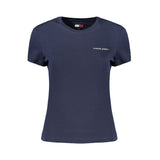 Tommy Hilfiger T-Shirt Femme en Coton Bleu - Élégante et Confortable