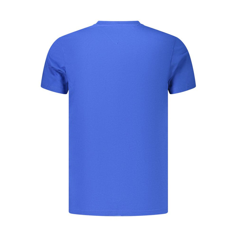 Tommy Hilfiger Blue Cotton Men's T-Shirt - Slim Fit