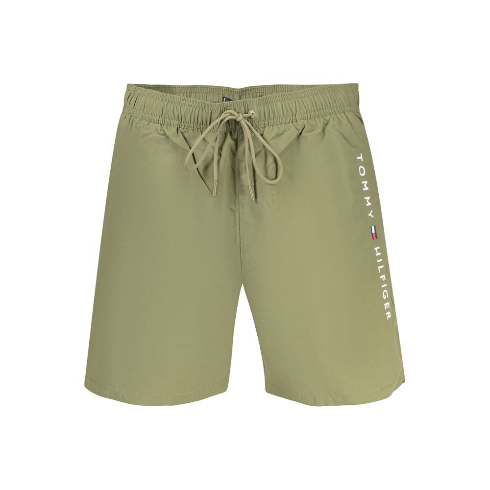Tommy Hilfiger Green Polyester Men's Swim Boxer Shorts