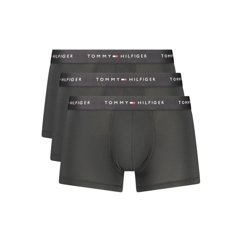 Tommy Hilfiger Black Polyester Men's Boxer Shorts Tri Pack