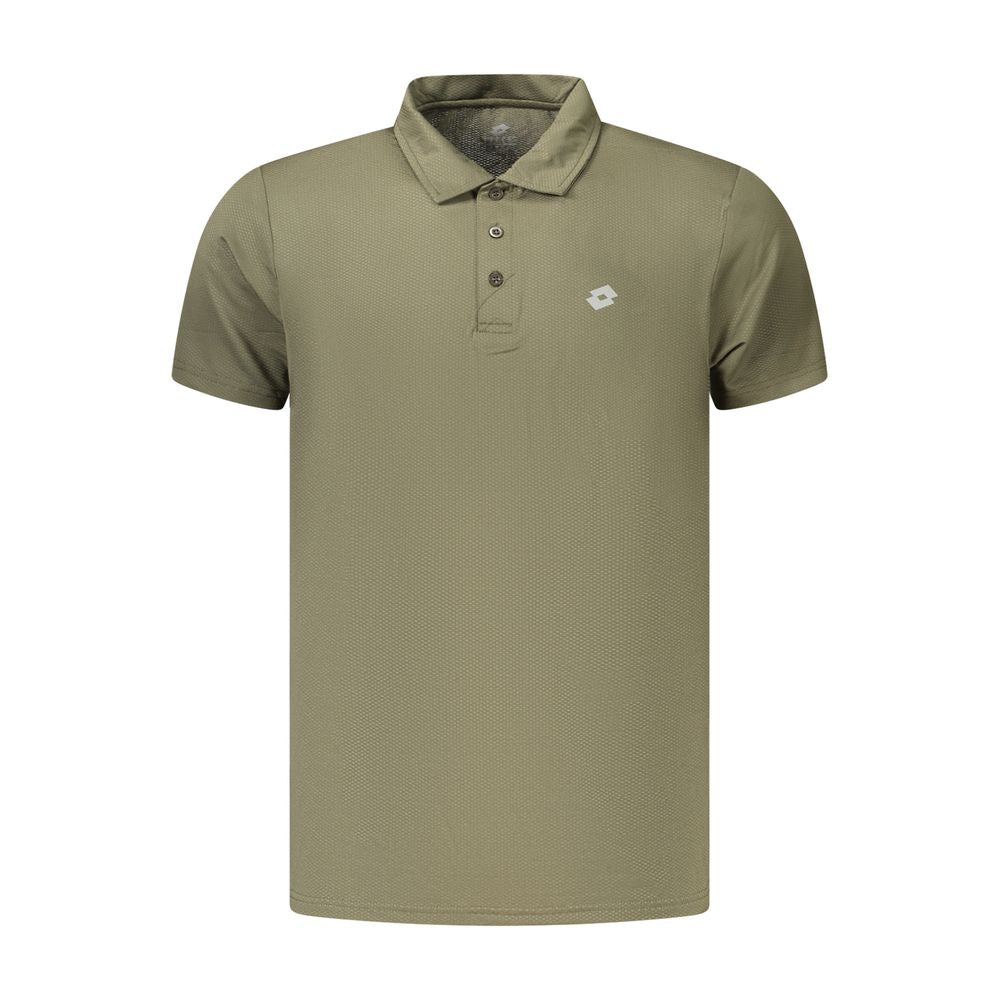 Lotto Green Polyester Polo Shirt - Comfort and Style Combined