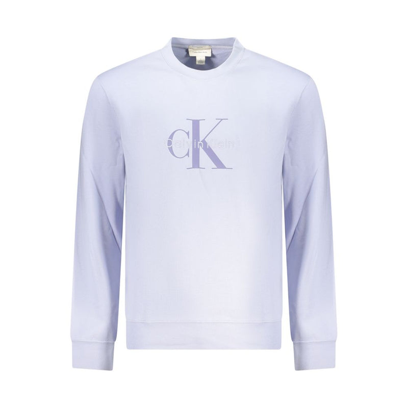 Calvin Klein Purple Cotton Sweatshirt - Classic Fit Crew Neck
