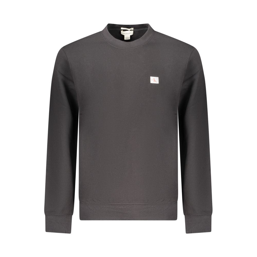 Calvin Klein Black Cotton Sweatshirt - Classic Crew Neck Design