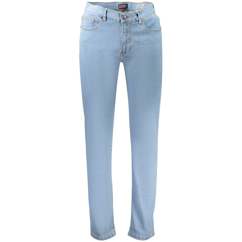 Norway 1963 Blue Cotton Jeans Denim - Regular Fit