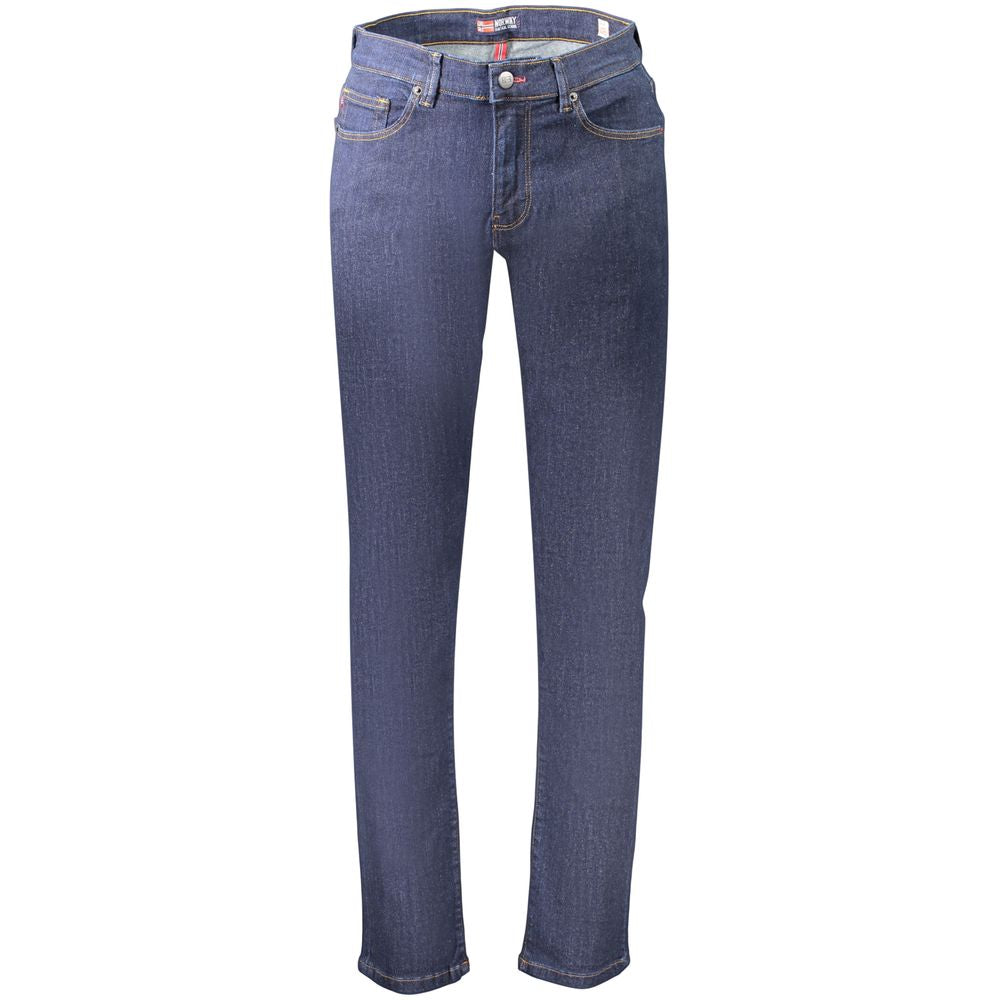 Norway 1963 Blue Cotton Jeans Denim - Regular Fit
