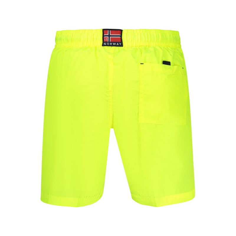Norway 1963 Yellow Polyamide Men's Swim Shorts