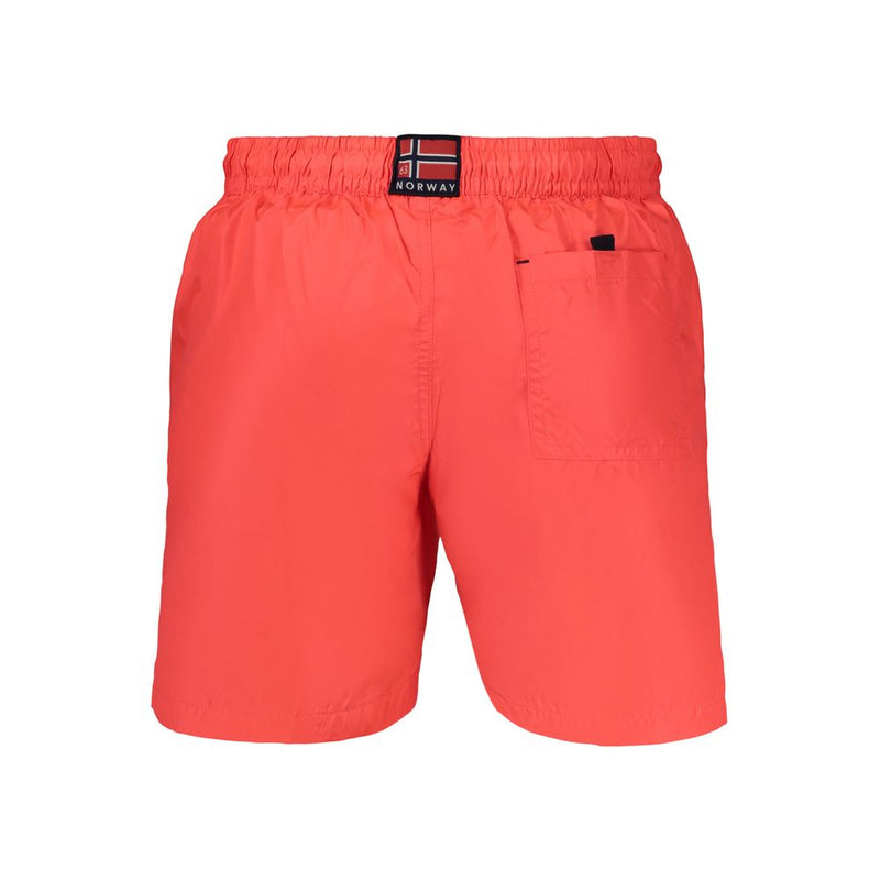 Norway 1963 Red Polyamide Men's Swim Boxer - Comfortable Beachwear